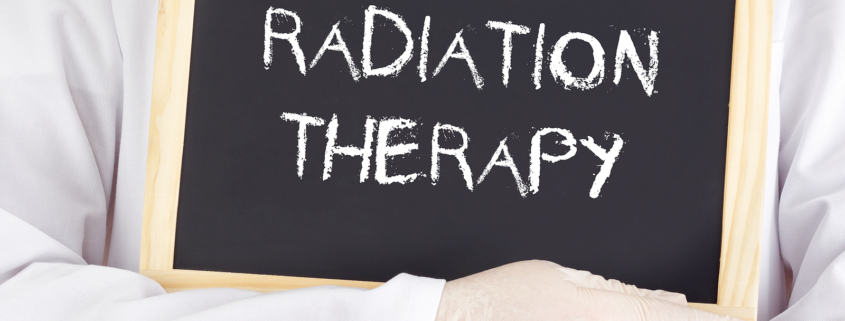 radiotherapy centre - Doctor shows information on blackboard