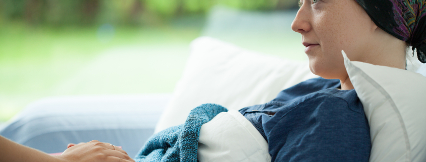 cancer radiotherapy - Cancer woman lying in bed