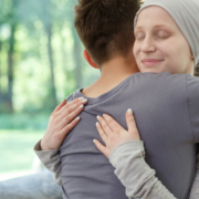 treatment pathway - Sick wife hugging husband