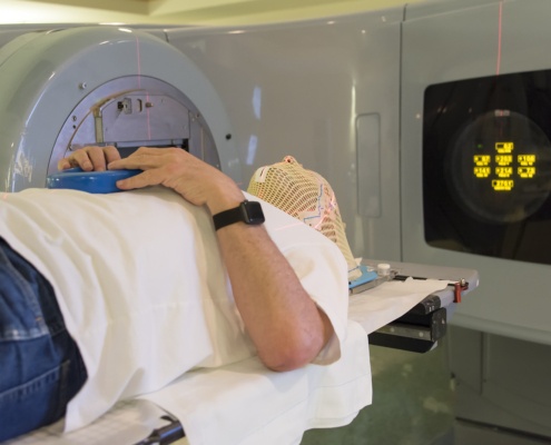 Cancer treatment radiotherapy - Patient Radiation therapy mask