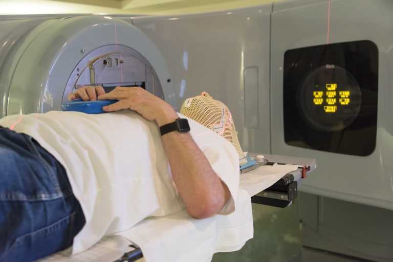 Cancer treatment radiotherapy - Patient Radiation therapy mask