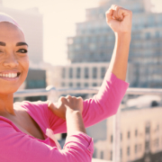 international radiotherapy centre - woman wearing mantra scarf